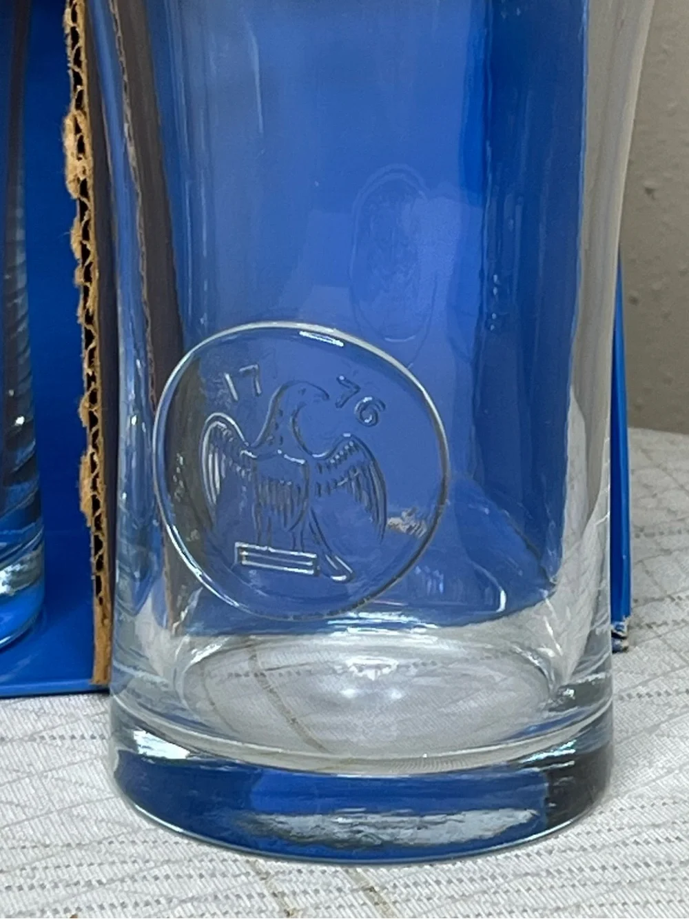 Turkey Eagle HighBall Glasses 1776 Lenox Crystal Hand Blown Set of 4